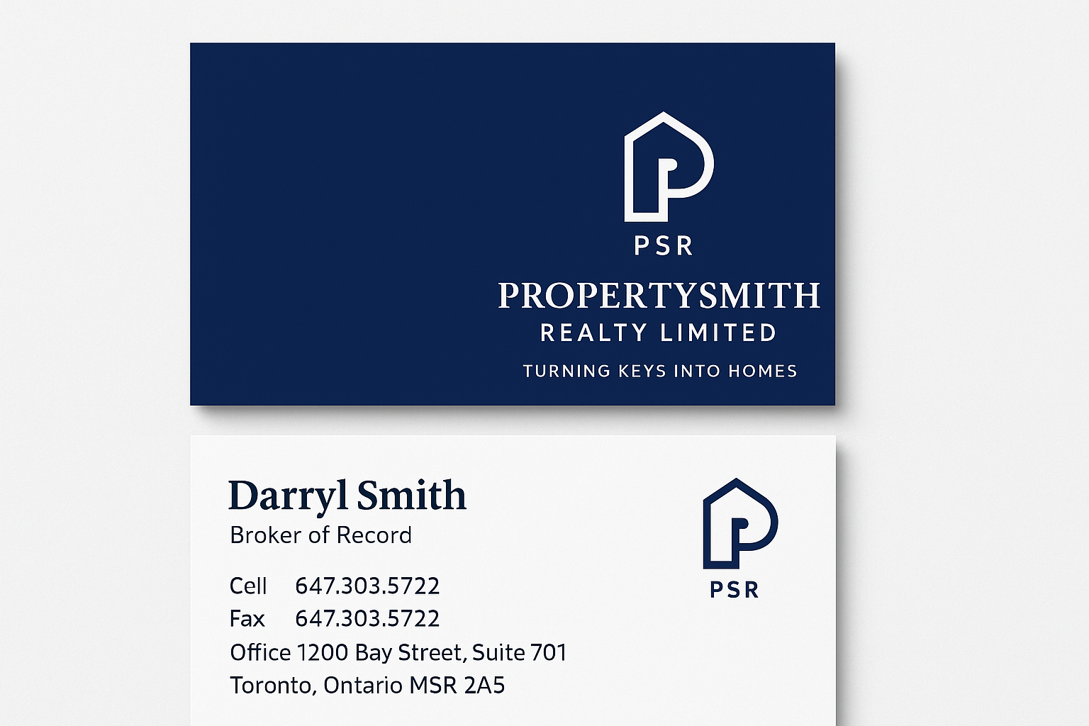 Propertysmith Realty Limited business card for Darryl Smith
